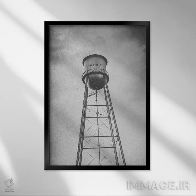 تابلو برج آب مارفا اثر آن هادک - نمای قابدار مشکی