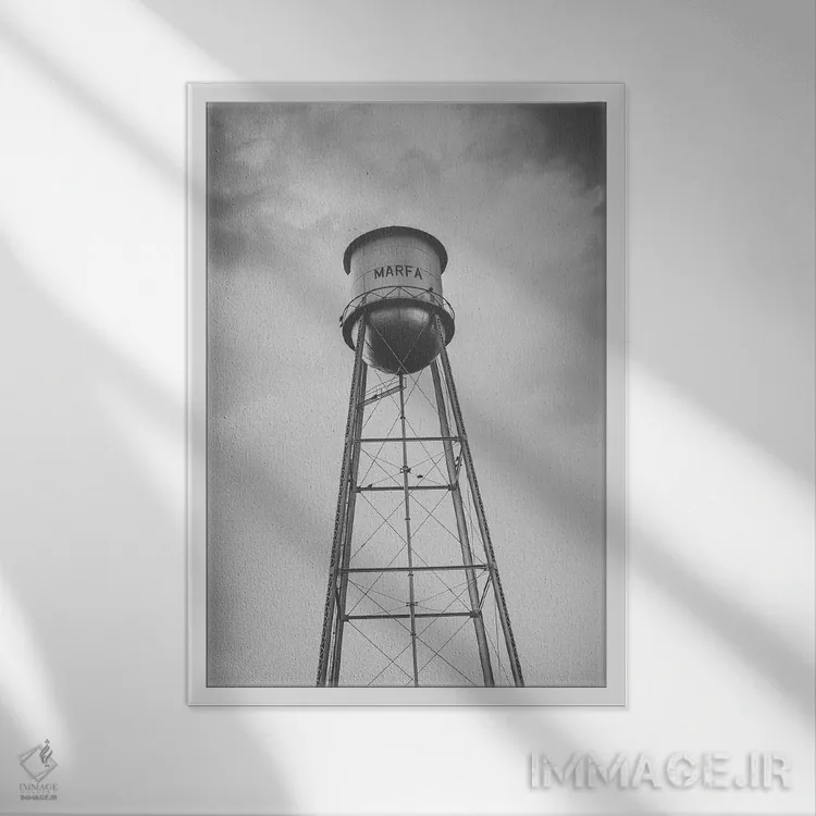 تابلو برج آب مارفا اثر آن هادک - نمای قابدار سفید