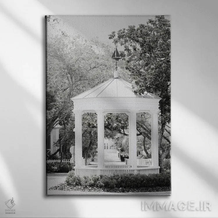 تابلو آلاچیق ساحلی فلوریدا اثر آن هادک - نمای روبهرو روی دیوار