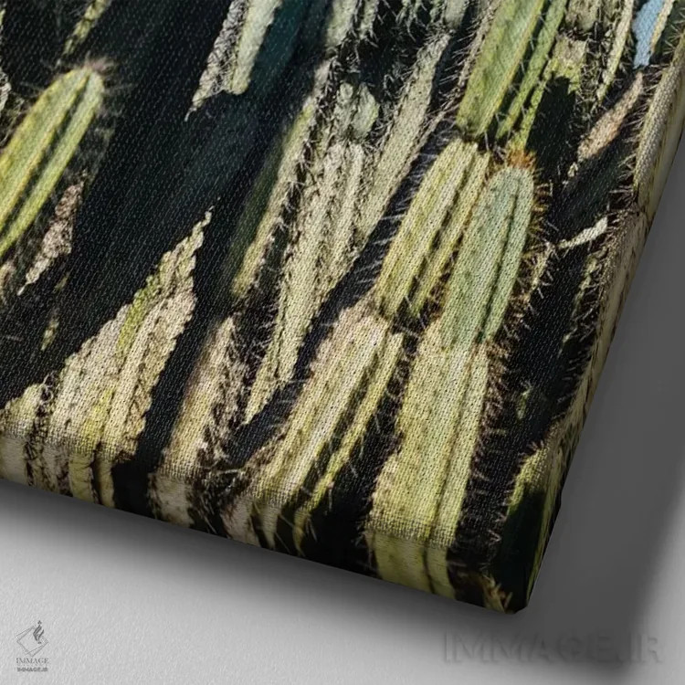 تابلو باغ بیابانی اثر آن هادک - نمای نزدیک بافت بوم