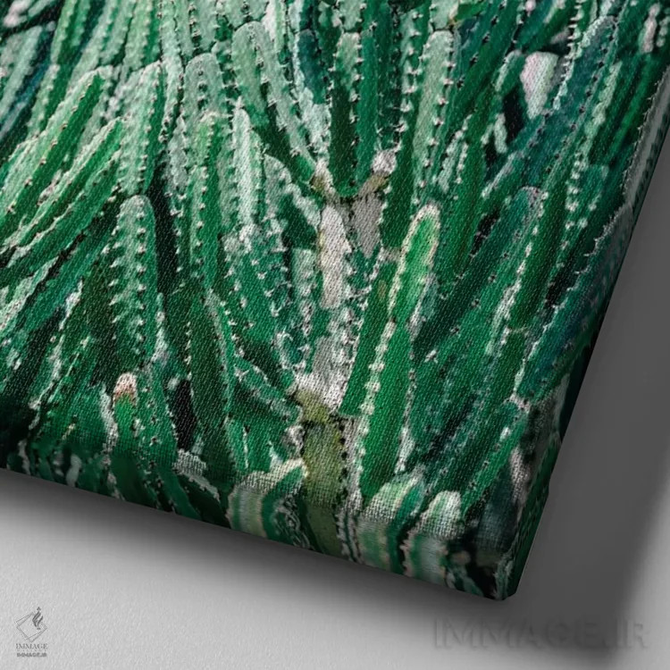 تابلو باغ بیابانی ۲ اثر آن هادک - نمای نزدیک بافت بوم