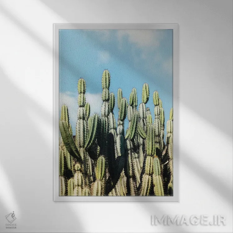 تابلو باغ بیابانی اثر آن هادک - نمای قابدار سفید