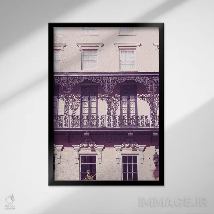 تابلو توری آهنی X چارلستون کارولینای جنوبی اثر آن هادک - نمای قابدار مشکی