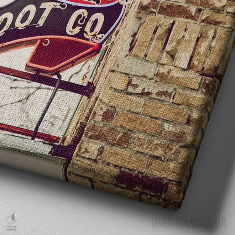 تابلو نئون آستین اثر آن هادک - نمای نزدیک بافت بوم