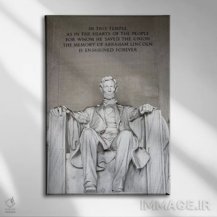 تابلو یادبود لینکلن ۱ اثر آن هادک - نمای روبهرو روی دیوار
