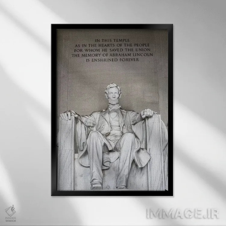 تابلو یادبود لینکلن ۱ اثر آن هادک - نمای قابدار مشکی