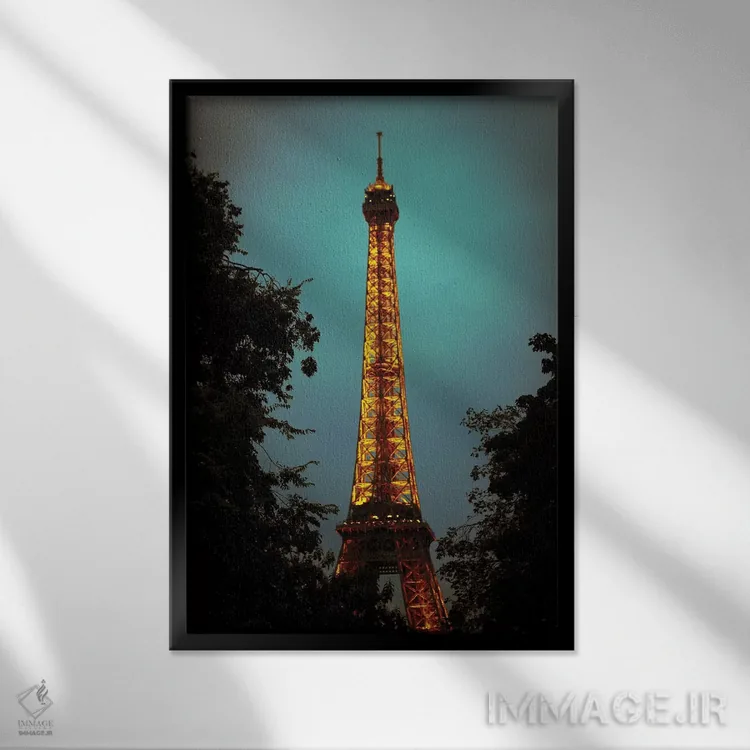 تابلو برج ایفل (فرانسه) اثر آن هادک - نمای قابدار مشکی