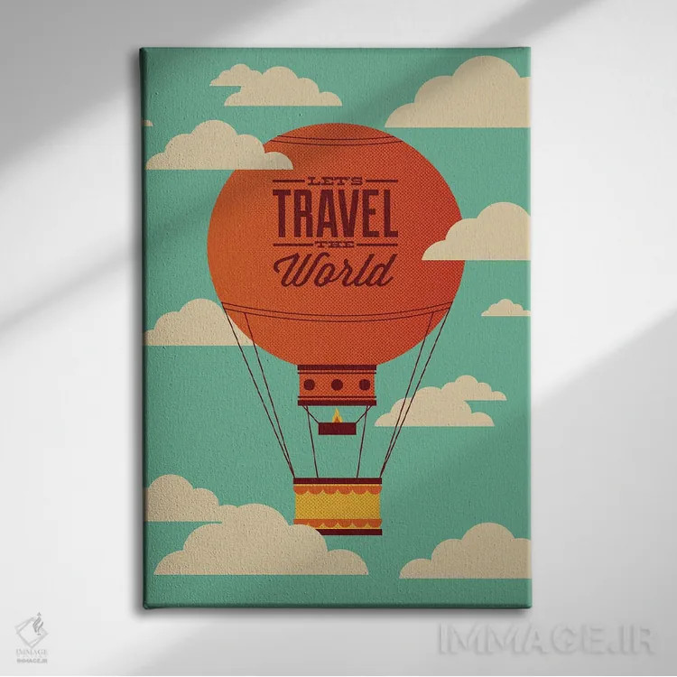 تابلو سفر به دور دنیا اثر برگر بولت - نمای روبهرو روی دیوار