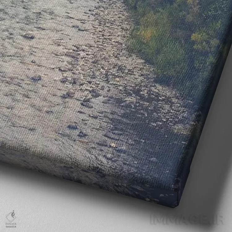 تابلو طبیعت وحشی مونتانا اثر آن هادک - نمای نزدیک بافت بوم