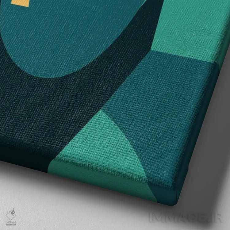 تابلو بمبافکن آبی (اشاره به شخصیت بازی یا هواپیما) اثر برگر بولت - نمای نزدیک بافت بوم