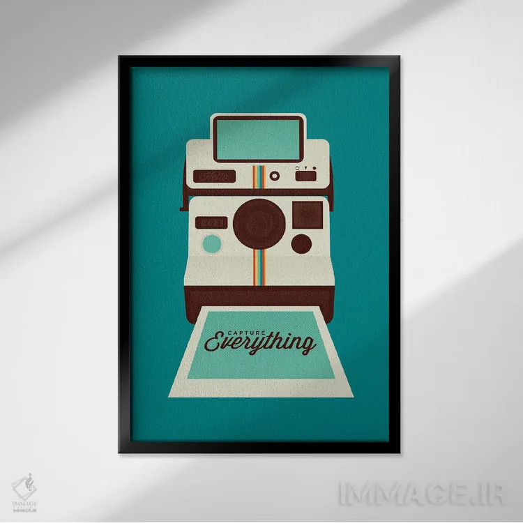 تابلو ثبت همه چیز (به تصویر کشیدن همه چیز) اثر برگر بولت - نمای قابدار مشکی