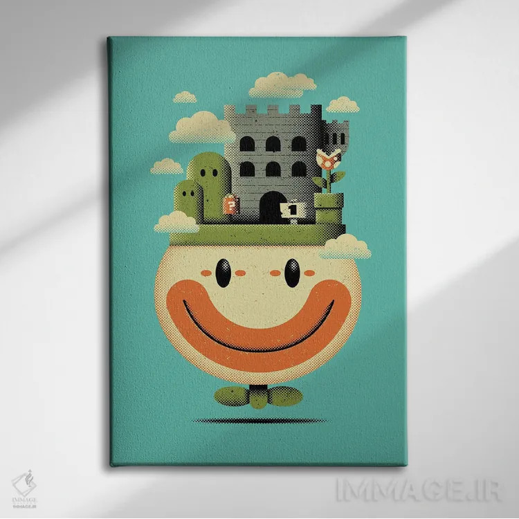 تابلو تراریوم دلقک اثر برگر بولت - نمای روبهرو روی دیوار