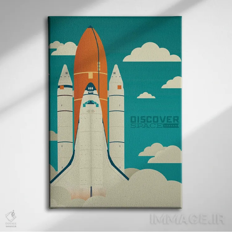 تابلو کشف فضا اثر برگر بولت - نمای روبهرو روی دیوار