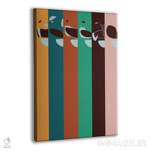 تابلو قدرت تغییر شکل (ارجاع به پاور رنجرز) اثر برگر بولت - نمای پرسپکتیو محصول