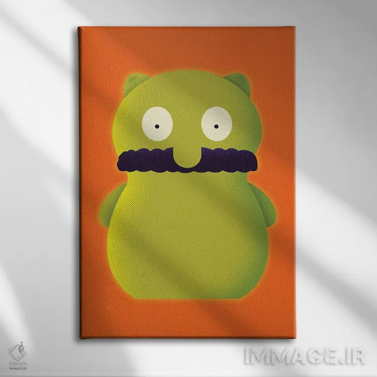 تابلو کوچی بوبی (نام خاص، احتمالا شخصیت/واژه ساختگی) اثر برگر بولت - نمای روبهرو روی دیوار