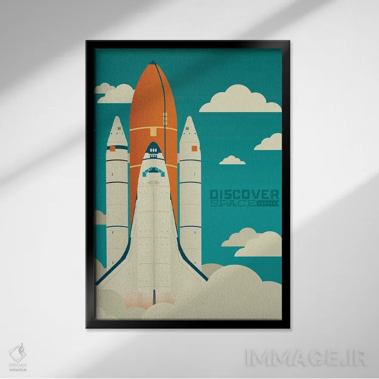 تابلو کشف فضا اثر برگر بولت - نمای قابدار مشکی