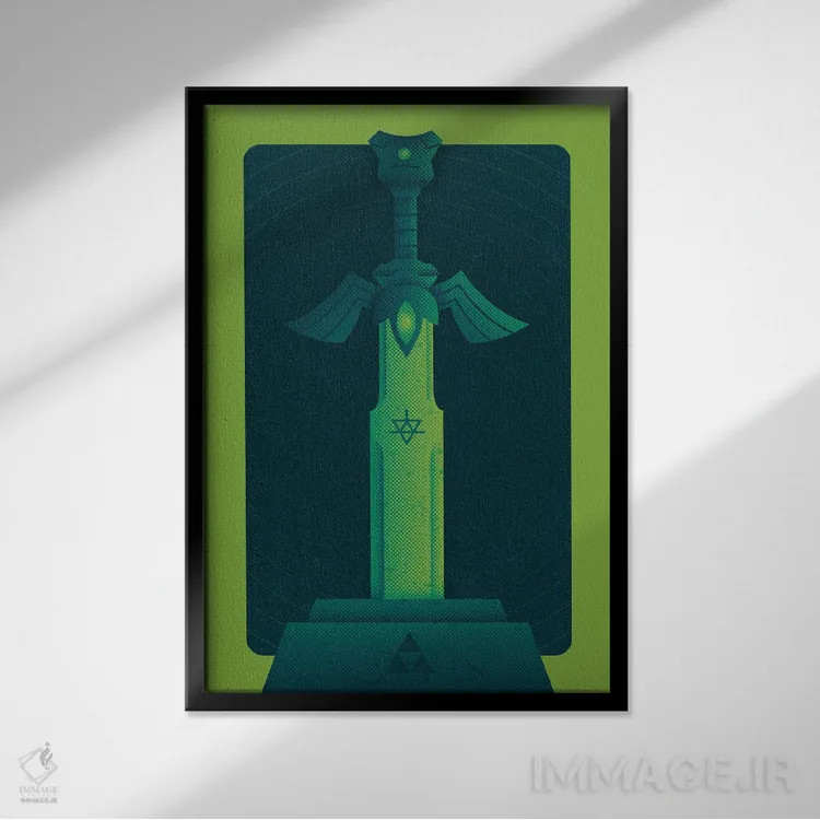 تابلو شمشیر قهرمانان اثر برگر بولت - نمای قابدار مشکی