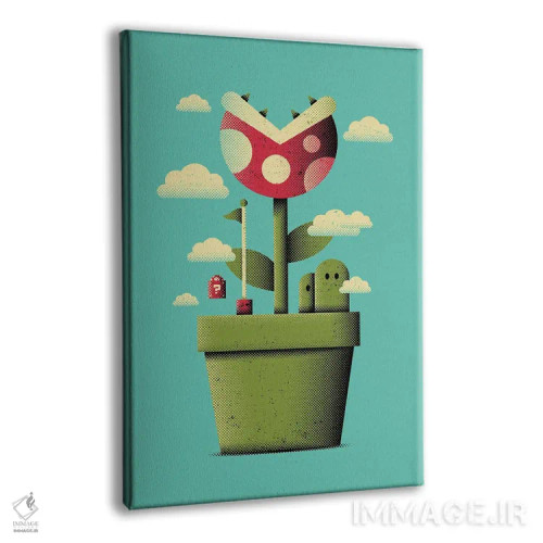 تابلو گیاه پیرانیا در گلدان اثر برگر بولت - نمای پرسپکتیو محصول