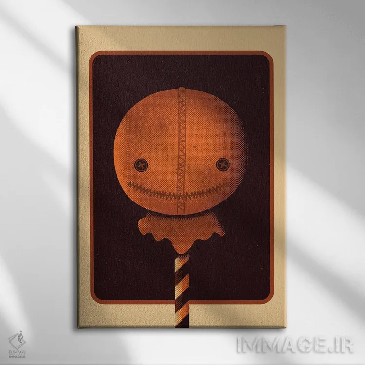 تابلو سم پاپ (احتمالاً نام کاراکتر یا برند) اثر برگر بولت - نمای روبهرو روی دیوار