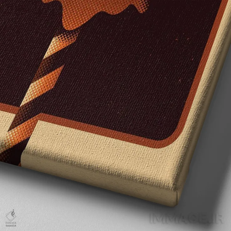 تابلو سم پاپ (احتمالاً نام کاراکتر یا برند) اثر برگر بولت - نمای نزدیک بافت بوم