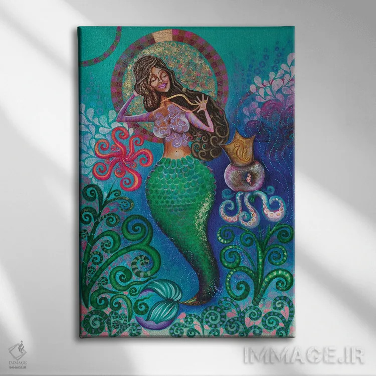 تابلو گنجینههای دریا اثر اشلی جوی - نمای روبهرو روی دیوار