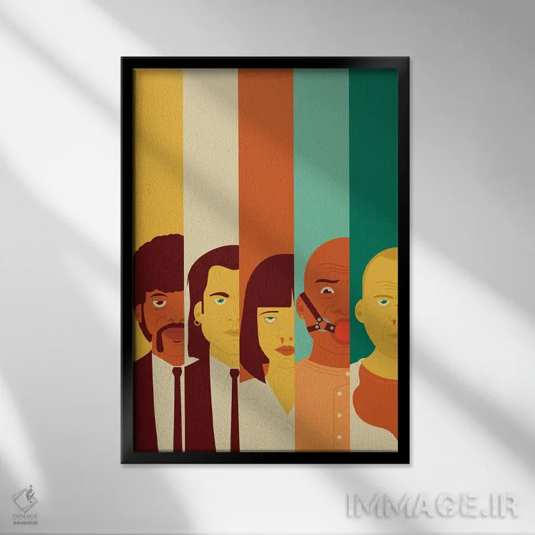 تابلو رویال با پنیر (ارجاع به فیلم پالپ فیکشن) اثر برگر بولت - نمای قابدار مشکی