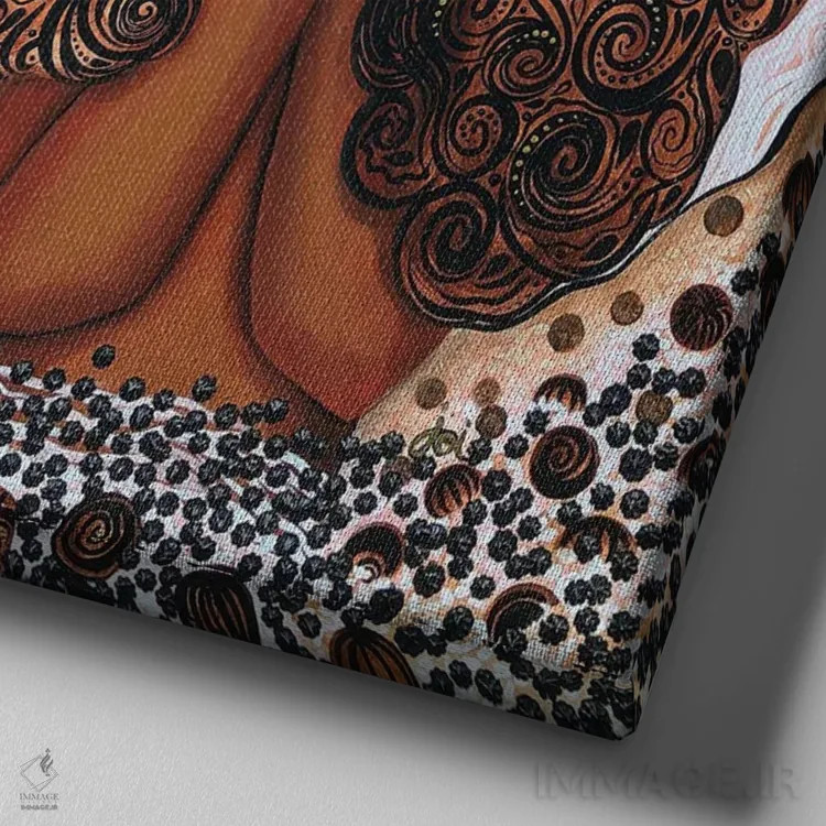 تابلو شادی اثر اشلی جوی - نمای نزدیک بافت بوم