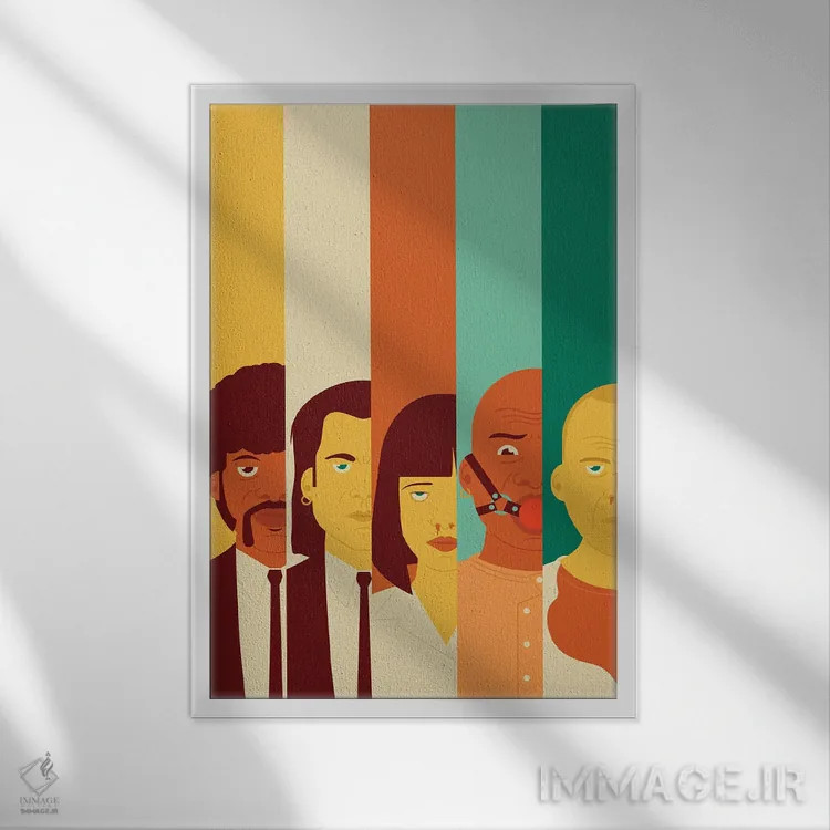 تابلو رویال با پنیر (ارجاع به فیلم پالپ فیکشن) اثر برگر بولت - نمای قابدار سفید