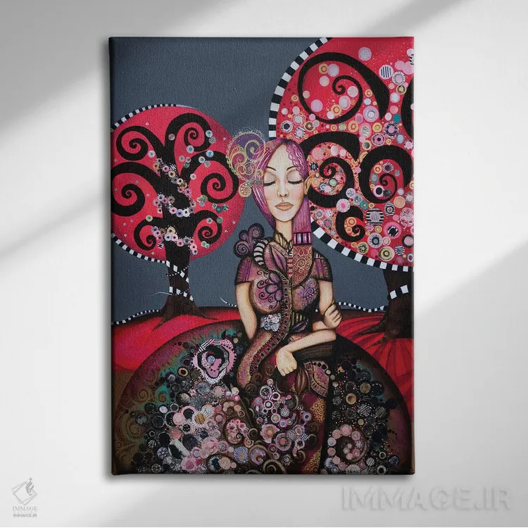 تابلو شکوفه دادن اثر اشلی جوی - نمای روبهرو روی دیوار