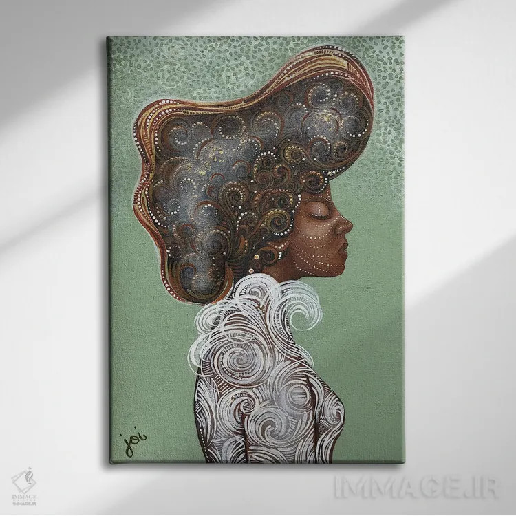 تابلو پنبه تابیده شده اثر اشلی جوی - نمای روبهرو روی دیوار