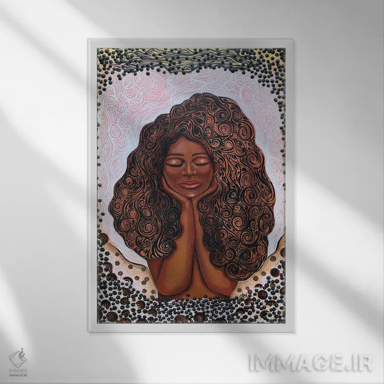 تابلو شادی اثر اشلی جوی - نمای قابدار سفید