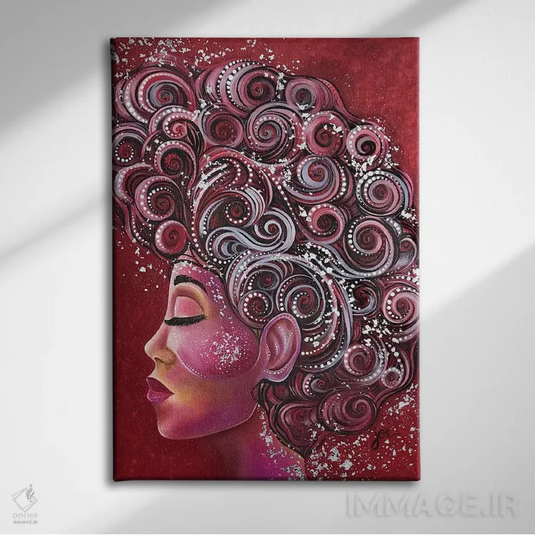 تابلو روبی وو (نام مشهور یک رژ لب) اثر اشلی جوی - نمای روبهرو روی دیوار