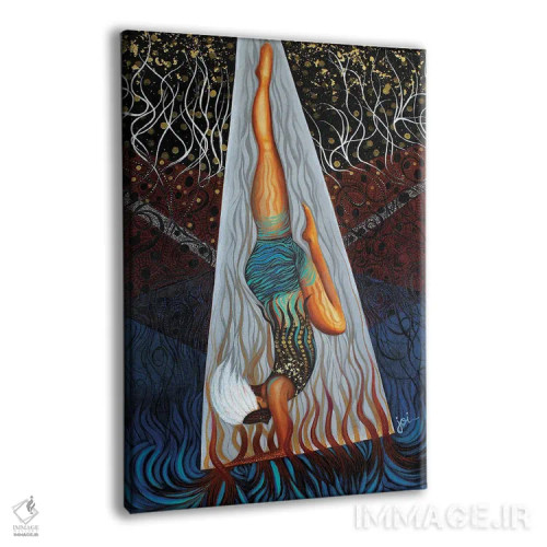 تابلو جشن عناصر طبیعت اثر اشلی جوی - نمای پرسپکتیو محصول