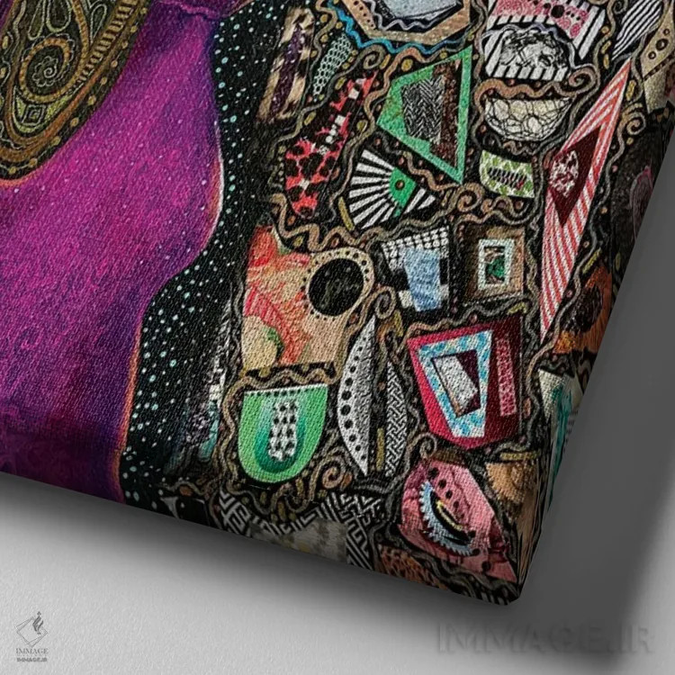 تابلو عبور کردن (غلبه بر مشکلات) اثر اشلی جوی - نمای نزدیک بافت بوم