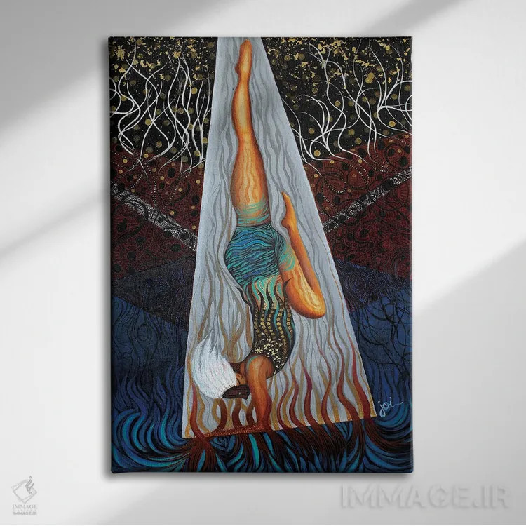 تابلو جشن عناصر طبیعت اثر اشلی جوی - نمای روبهرو روی دیوار