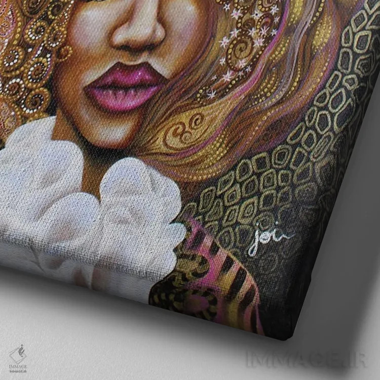 تابلو پرنسس لولا در سرزمین عجایب اثر اشلی جوی - نمای نزدیک بافت بوم