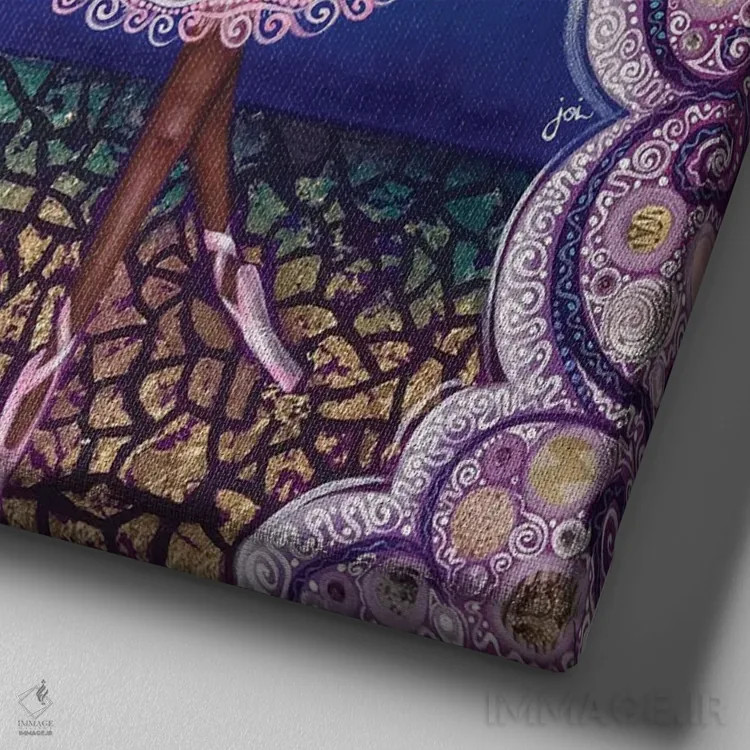 تابلو آسمان حد نهایی است (هیچ حد و مرزی وجود ندارد) اثر اشلی جوی - نمای نزدیک بافت بوم