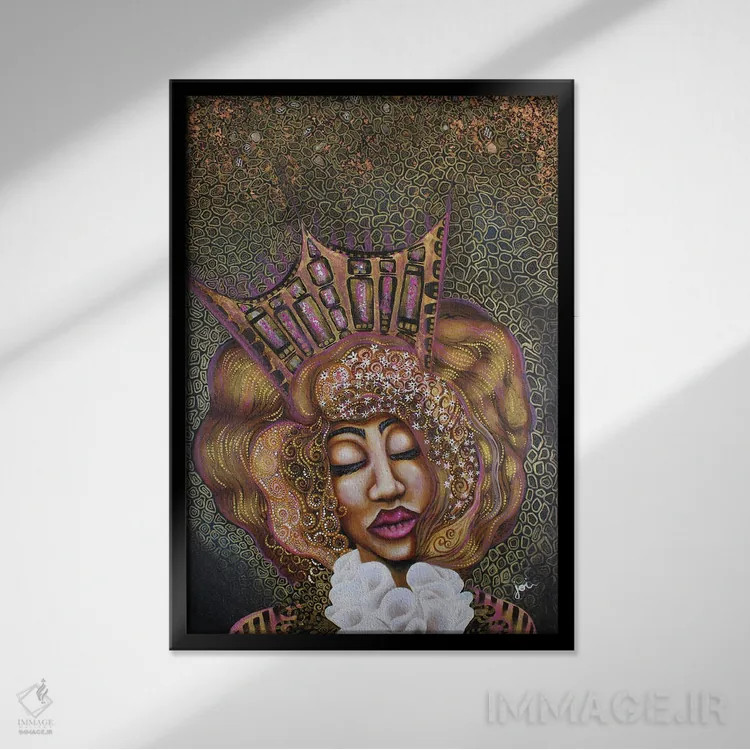 تابلو پرنسس لولا در سرزمین عجایب اثر اشلی جوی - نمای قابدار مشکی