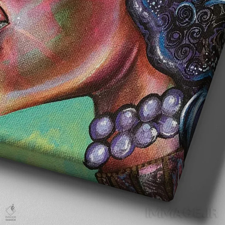 تابلو خرد و وقار اثر اشلی جوی - نمای نزدیک بافت بوم