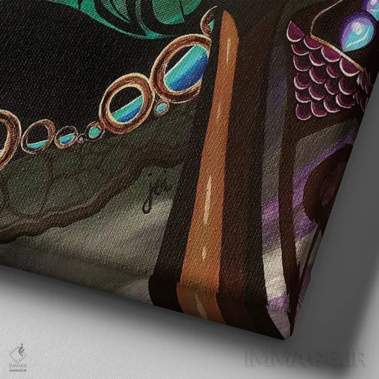 تابلو مادر طبیعت اثر اشلی جوی - نمای نزدیک بافت بوم