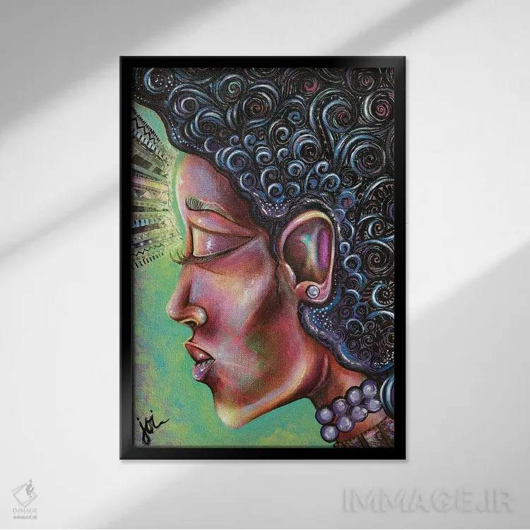 تابلو خرد و وقار اثر اشلی جوی - نمای قابدار مشکی