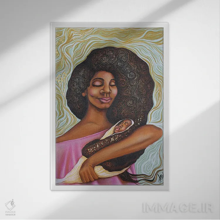 تابلو بذرپاشی (کاشت بذرها) اثر اشلی جوی - نمای قابدار سفید