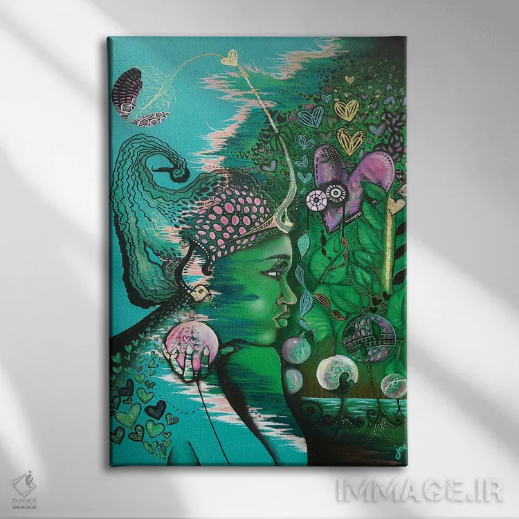 تابلو ملکه دلها اثر اشلی جوی - نمای روبهرو روی دیوار