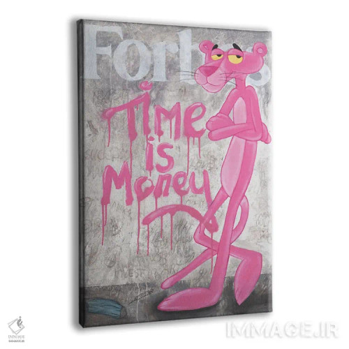 تابلو پلنگ صورتی اثر آرتاش هاکوبیان - نمای پرسپکتیو محصول