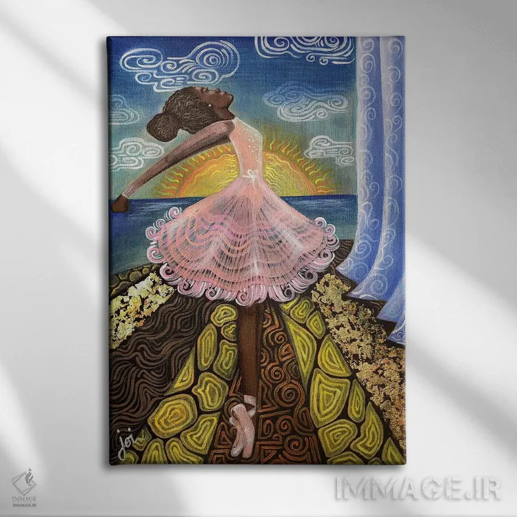 تابلو پیش از بالا رفتن پرده (قبل از آغاز نمایش) اثر اشلی جوی - نمای روبهرو روی دیوار