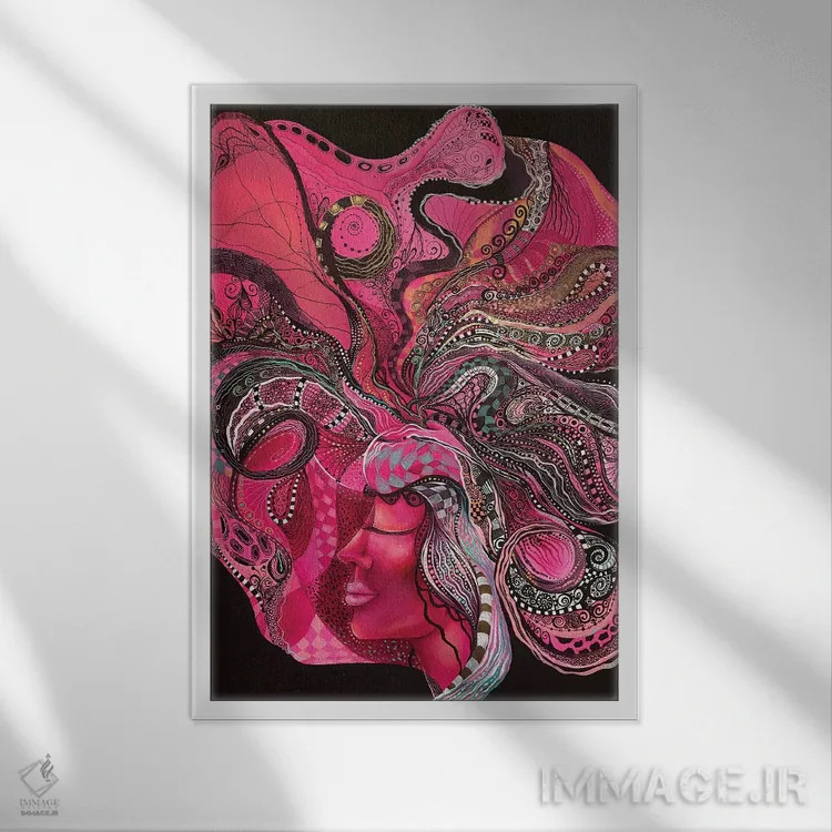 تابلو آرامش اثر اشلی جوی - نمای قابدار سفید