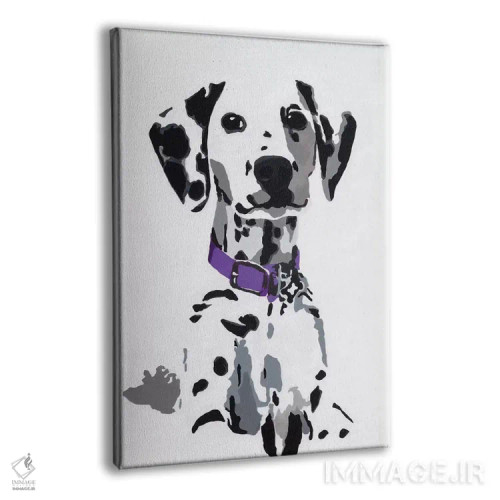 تابلو وینی سوم (یقه بنفش) اثر جولی احمد - نمای پرسپکتیو محصول