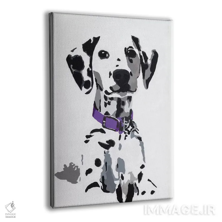 تابلو وینی سوم (یقه بنفش) اثر جولی احمد - نمای پرسپکتیو محصول