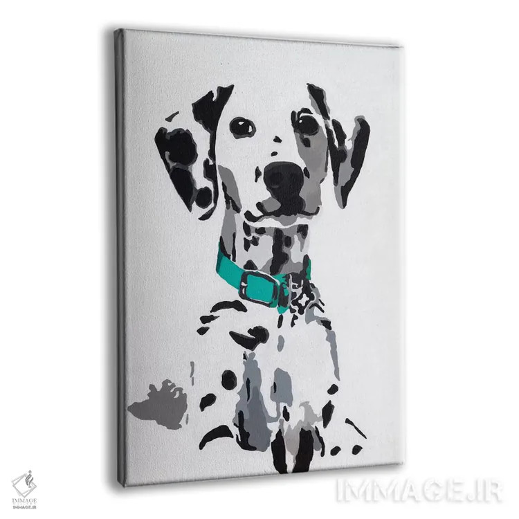 تابلو وینی پنجم (یقه سبزآبی) اثر جولی احمد - نمای پرسپکتیو محصول