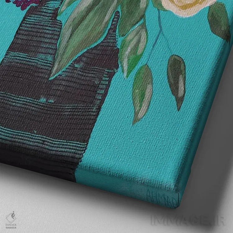 تابلو خوابهای شیرین اثر جولی احمد - نمای نزدیک بافت بوم